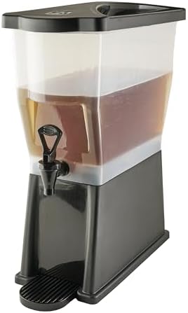 Winco 3 Gallon Slim Plastic Beverage Dispenser with Base