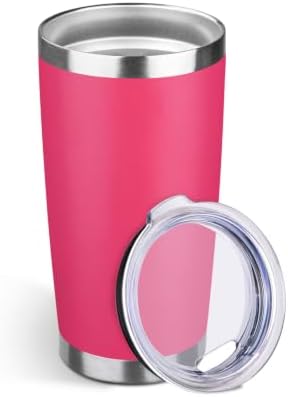 StarSpeed 20oz Stainless Steel Travel Coffee Tumbler,Peach Red