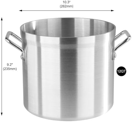 New Star Foodservice 12 Qt Aluminum Stock Pot, No Cover