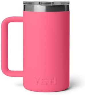 YETI Rambler 24 oz Ceramic Lined Stackable Mug, Tropical Pink