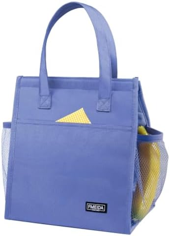 Fmeida 9L Insulated Lunch Bag Women, Reusable Cooler Tote Thermal Snack Bag
