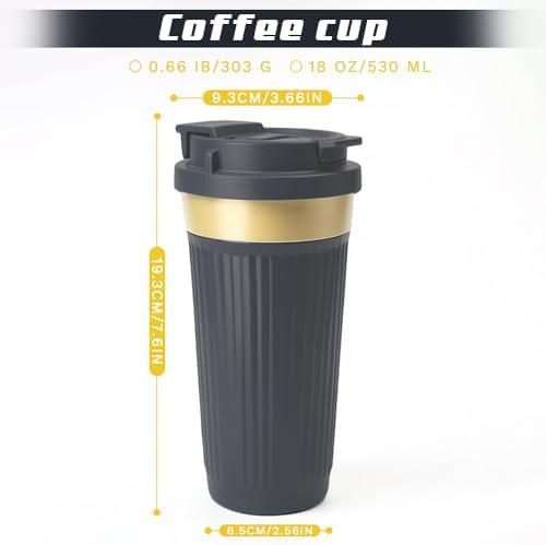 Vacuum Insulated Stainless Steel Travel Coffee Mug,Leak Proof Cup with Lid