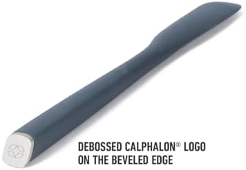 Calphalon Edge Jar Scraper, 9-Inch Silicone Jar Spatula, Flexible Cleaning Scraper for Jars, Bottles & Containers, Slim Heat-Resistant Nonstick-Safe Kitchen Tool, Navy