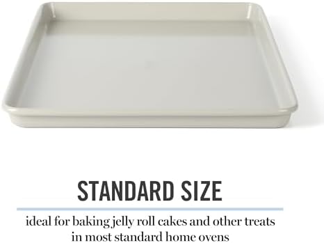 Martha Stewart Gallen 15 x 10 Inch Nonstick Carbon Steel Cookie Sheet – Cool Grey, Durable Bakeware for Even Baking and Easy Cleanup (Pack of 6)