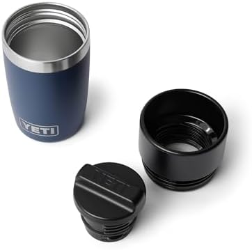 YETI Rambler 8 oz Travel Bottle, Stainless Steel, Vacuum Insulated with Leakproof Commuter Cap, Navy