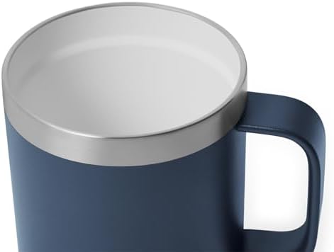 YETI Rambler 10 oz Ceramic Lined Stackable Mug, Vacuum Insulated, Stainless Steel with MagSlider Lid, Navy