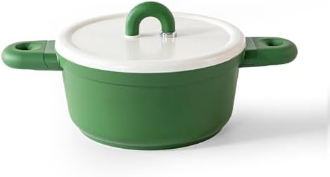 Alpstone 5QT Nonstick Stock Pot with Lid, Green