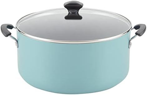 Farberware Cookware Nonstick Stockpot with Lid, 10.5 Quart, Aqua
