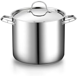 Cooks Standard 12 Quart Large Stainless Steel Stock Pot with Lid