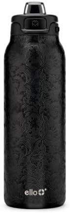 Ello Pop & Fill Insulated Stainless Steel Water Bottle with Quick Fill Lid, Leakproof Locking, Sip or Chug Spout, BPA-Free, Double Wall Vacuum Insulated for Sports, Travel & School- 22oz / 32oz / 40oz
