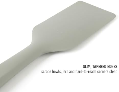 Calphalon Prime Silicone Scraper, Flexible Kitchen Scraper Spatula for Baking, Mixing & Nonstick Cookware, Heat-Resistant Durable Scraping Tool with Ergonomic Handle, Taupe