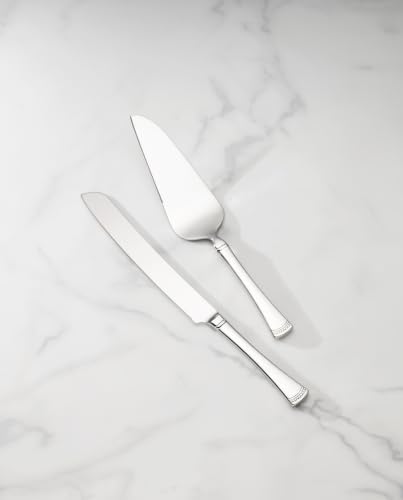 Lenox Portola Silverware Cake Knife & Server Dessert Set, 2-Piece, Flatware