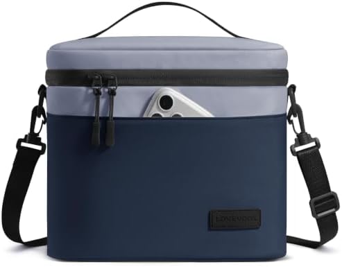 LOVEVOOK Insulated Lunch Box for Women Men, Reusable Lunch Bag for Work Picnic Beach College School, Leakproof Cooler Bag with Shoulder Strap & Ice Pack, Lunch Box/Bag for Mom Teacher Kids Girl Boy