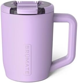 BrüMate Müv - 15oz 100% Leak Proof Insulated Coffee Mug with Handle & Lid - Stainless Steel Coffee Travel Mug - Double Walled Coffee Cup (Lavender)