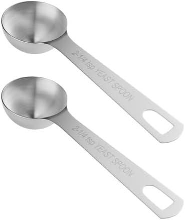 2PCS Yeast Measuring Spoon(2-1/4tsp, 2.25tsp, 0.25oz)