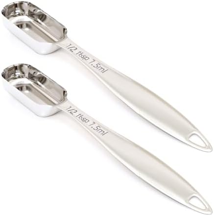 2PCS 1/2tbsp(7.5ml) Measuring Spoon, Stainless Steel Measure Teaspoon