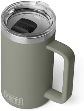 YETI Rambler 24 oz Ceramic Lined Stackable Mug, Pampa Green