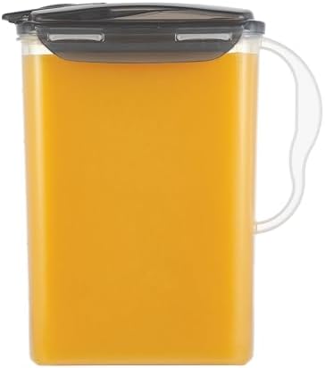 LocknLock Aqua Fridge Door Water Jug | Clear Pitcher | BPA Free Plastic Pitcher with Lid | 3 Quart Pitcher with Lid for Water, Juice, Tea & More Beverages, Gray