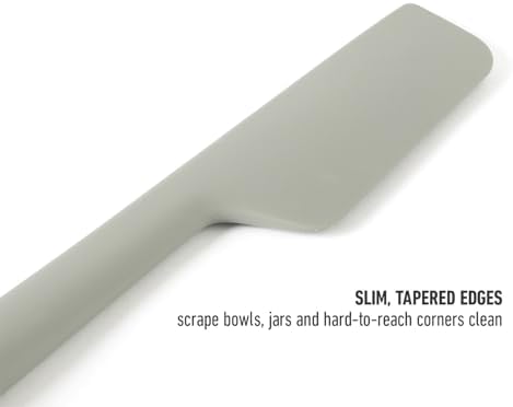 Calphalon Prime Silicone Jar Scraper, Flexible Jar Spatula for Jars, Bottles & Blenders, Heat-Resistant Silicone Scraper with Ergonomic Handle for Easy Food Removal, Taupe