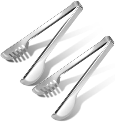 2 Pcs Salad Tongs for Serving 9.4 inch Non-slip & Easy Grip Salad Scissors