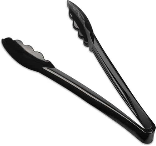 Carlisle FoodService Products 470903 Carly Salad Tong, 9" Utility Tong, Black, 1 Pack