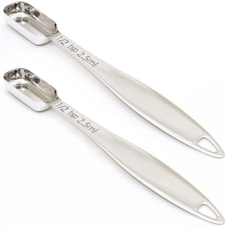2PCS 1/2tsp(2.5ml) Measuring Spoon, Stainless Steel Measure Teaspoon