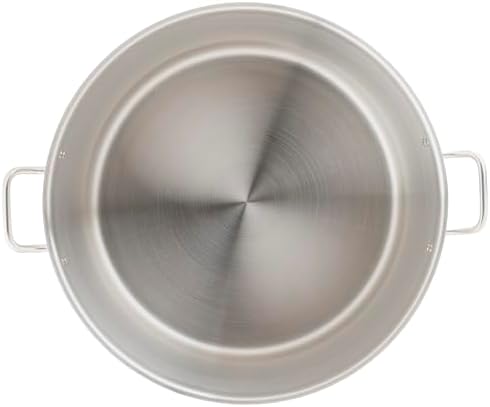 Winco Silver 80 qt Stainless Steel Stock Pot with Cover