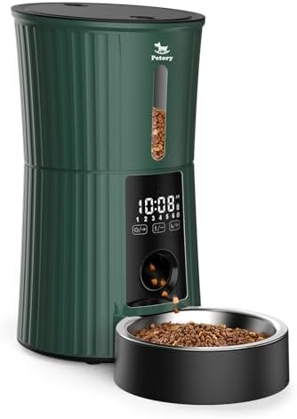 Petory Timed Automatic Cat Feeder - 4L Dry Food Dispenser for Cats and Dogs