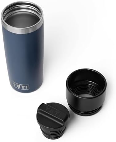 YETI Rambler 16 oz Travel Bottle, Stainless Steel, Vacuum Insulated with Leakproof Commuter Cap, Navy