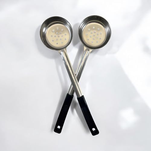 6 oz Slotted Stainless Steel Portion Control Ladle Spoodle - [Pack of 2]