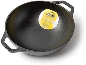 Lodge Pre-Seasoned Cast Iron Stir Fry Mini Wok, PFAS-Free, 9 Inches
