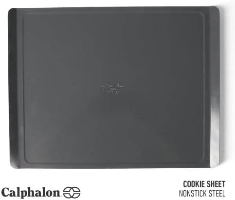 Calphalon Titan Steel Core PFA Free Nonstick 17 x 14 Cookie Sheet Baking Pan, Heavy Duty Reinforced Steel Bakeware for Even Heating, Oven Safe Baking Tray for Cookies