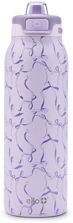 Ello Pop & Fill Insulated Stainless Steel Water Bottle with Quick Fill Lid, Leakproof Locking, Sip or Chug Spout, BPA-Free, Double Wall Vacuum Insulated for Sports, Travel & School- 22oz / 32oz / 40oz
