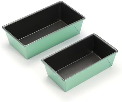 Monfish Bread loaf pan, loaf pans for oven home baking Bread mold 2lb loaf tin 10.5 x 6 x 3 inches Aluminized Steel Non Stick Coating For Home Baking 9x5 bread 2pcs