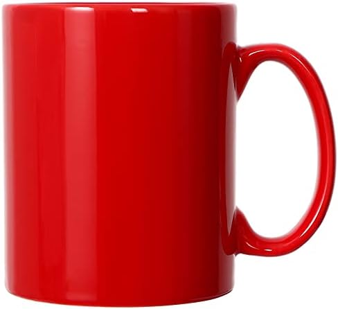 harebe 22 OZ Extra Large Coffee Mug, Smooth Ceramic Boss Giant Tea Cup Big Capacity and Handle for Dad Men, Red