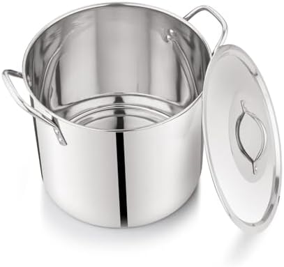 12 Quart Stainless Steel Stock Pot, Silver