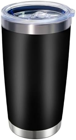 HAOLI 1 Pack 20oz Stainless Steel Tumbler with Lid/Black