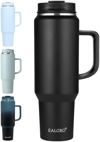 EALGRO 50 oz Tumbler with Handle, Insulated Tumblers with Lid and Straw