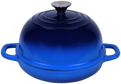 Dutch Oven for Bread Baking Bread Oven for Sourdough Bread Baking, Enameled Cast Iron Dutch Oven Pot with Lid 5 qt Cast Iron Bread Pan, Blue