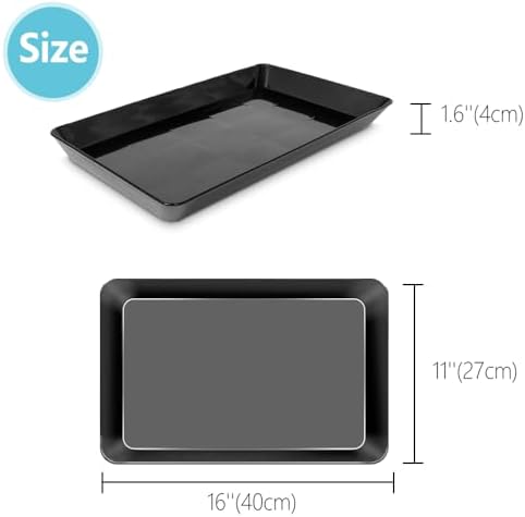 Serving Tray Platter, 5 Pcs Food Tray for Veggie Fruit Snack Dessert Cookie Cheese, Food Trays for Party Supplies Display, Plastic Platters for Serving Food, Large Trays, BPA Free