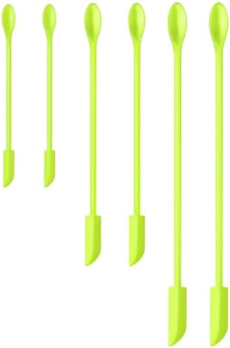 Silicone Spatula Set 6Pcs, Mini Jar Scraper for Makeup & Food