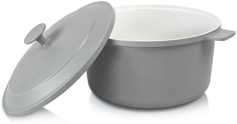 GOTHAM STEEL 5 Qt Dutch Oven Pot with Lid, Ceramic Nonstick, Gray