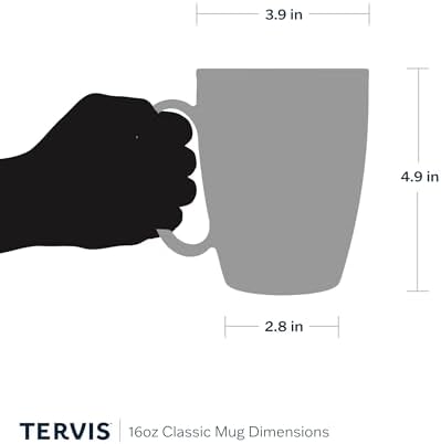 Tervis 16oz Clear Insulated Mug Collection - 4pk, Keeps Drinks Cold & Hot, Made in USA, BPA-free, Transparent, Reusable Coffee Cup