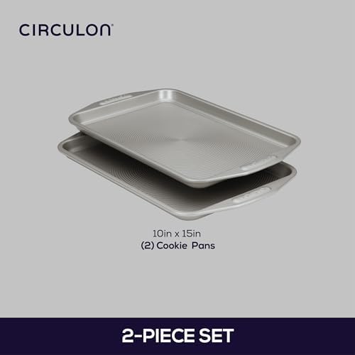 Circulon Nonstick Bakeware Set, Cookie Sheets for Baking Nonstick, 1-Piece, Gray (Pack of 8)