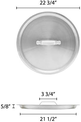 Thunder Group Stock Pot Lid, 120 Quart, Silver