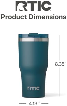 RTIC 30oz Essential Tumbler with Lid, Ceramic Lined, Marine