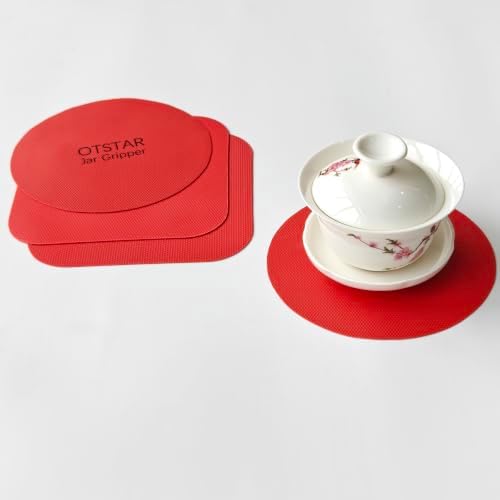 Otstar Jar Opener with Gripper Pads for Weak Hands, Seniors with Arthritis