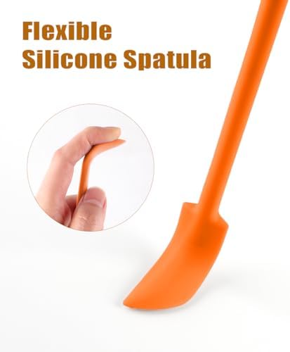 Silicone Spatula Set 6Pcs, Mini Jar Scraper for Makeup & Food