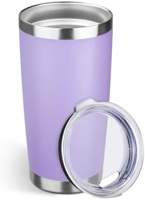 StarSpeed 20oz Stainless Steel Travel Coffee Tumbler,Light Purple