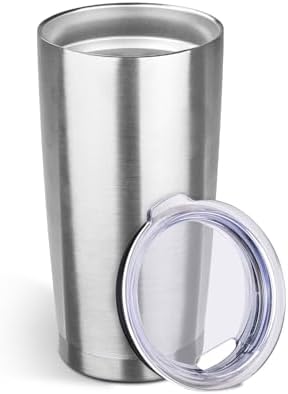 StarSpeed 20oz Stainless Steel Travel Coffee Tumbler,Silver